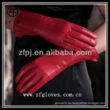 Mode Hochzeit rote Leder Handschuhe China Factory